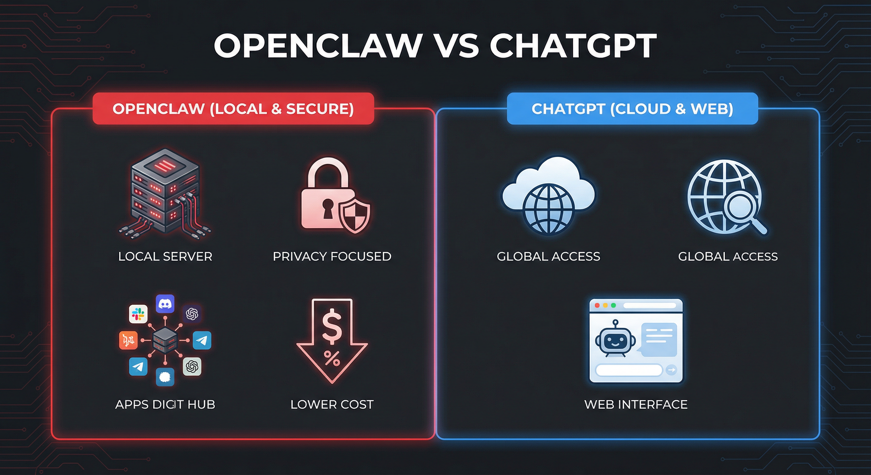 OpenClaw vs ChatGPT 对比